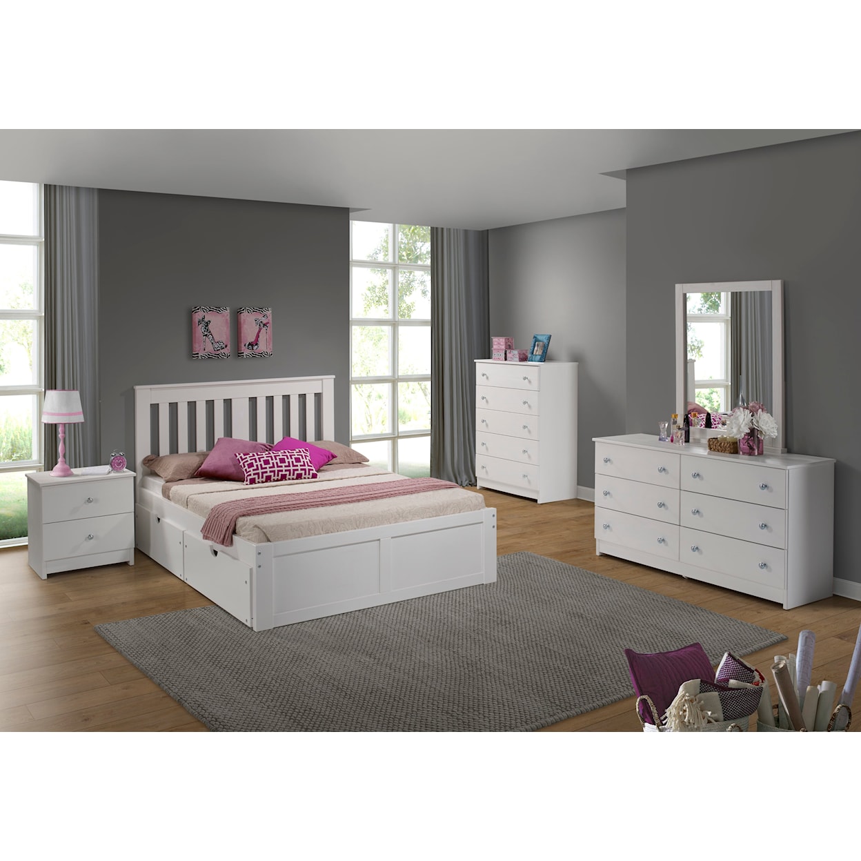 Innovations York Full Platform Bed - White