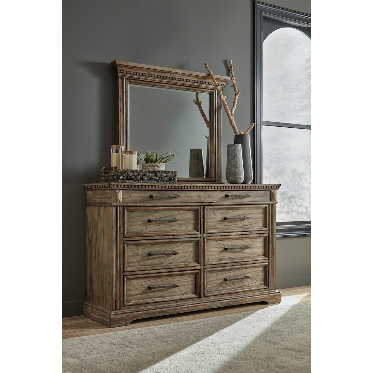 Ashley Furniture Signature Design Markenburg Dresser and Mirror