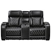 Ashley Signature Design Boyington Power Recl Loveseat w/ Console & Adj Hdrsts