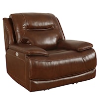 Leather Power Recliner with Power Headrest