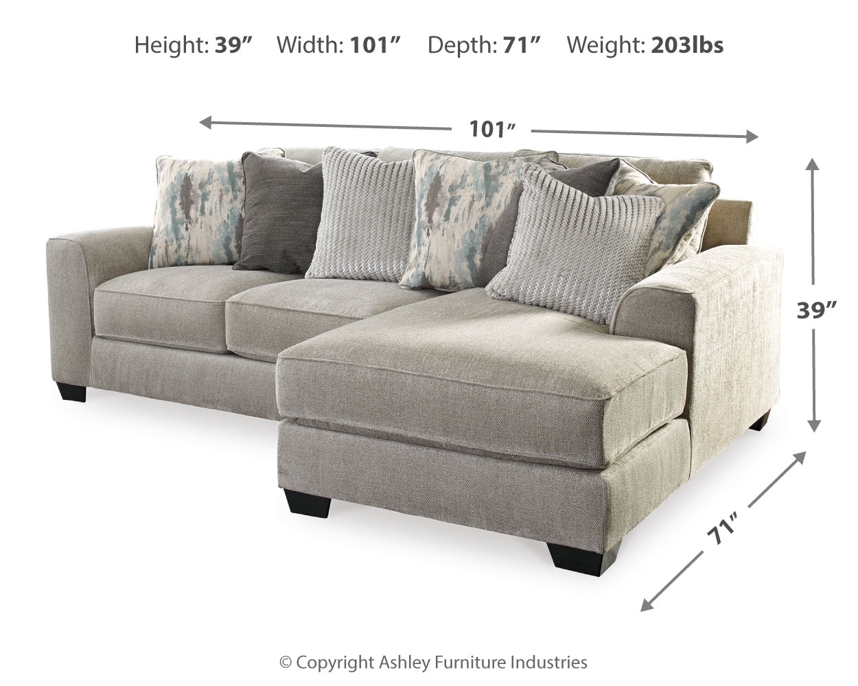 2-Piece Sectional With Chaise