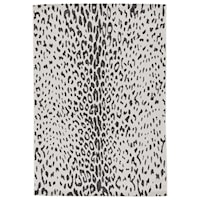 Samya Black/White Indoor/Outdoor Leopard Print Large Rug