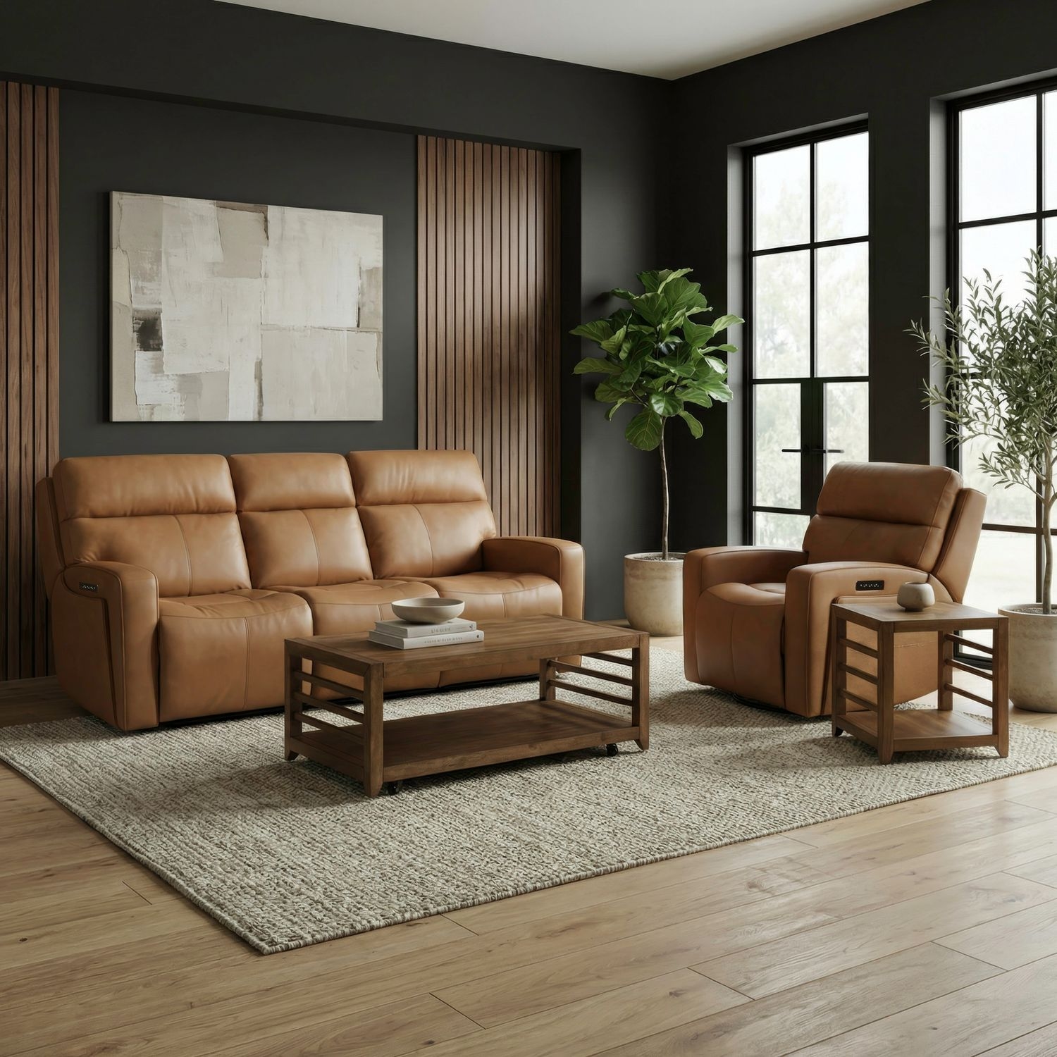 2-pc. Power Reclining Set w/Sofa &amp; Recliner