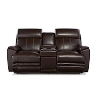 Customizable Power Reclining Console Loveseat with Headrest and USB Ports