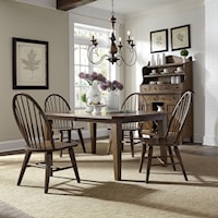 5-Piece Mission Style Dining Set with Side Chairs