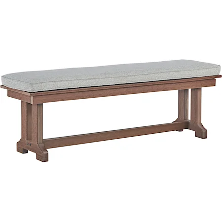 Outdoor Dining Bench with Cushion