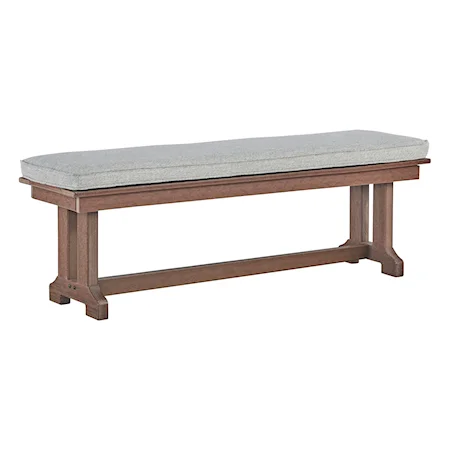 Outdoor Dining Bench with Cushion