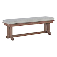 Outdoor Dining Bench with Cushion