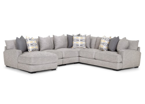 Contemporary 5-Piece Sectional Sofa with Left Facing Chaise