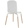 Modway Stack Dining Chairs and Table Wood Set of 5