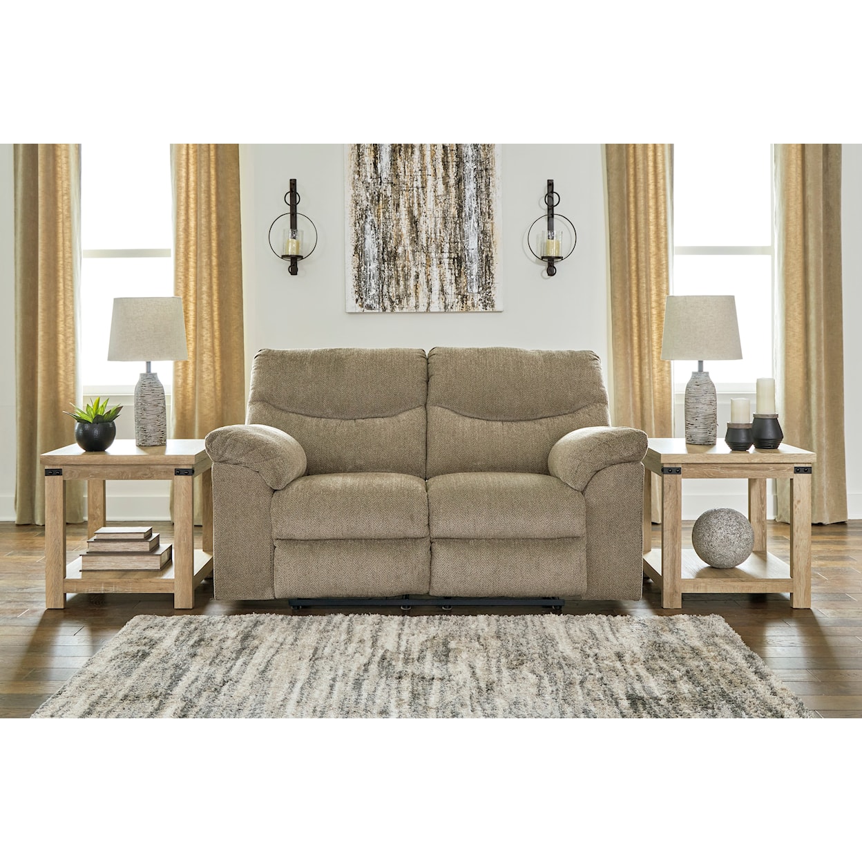 Ashley Furniture Signature Design Alphons Reclining Loveseat