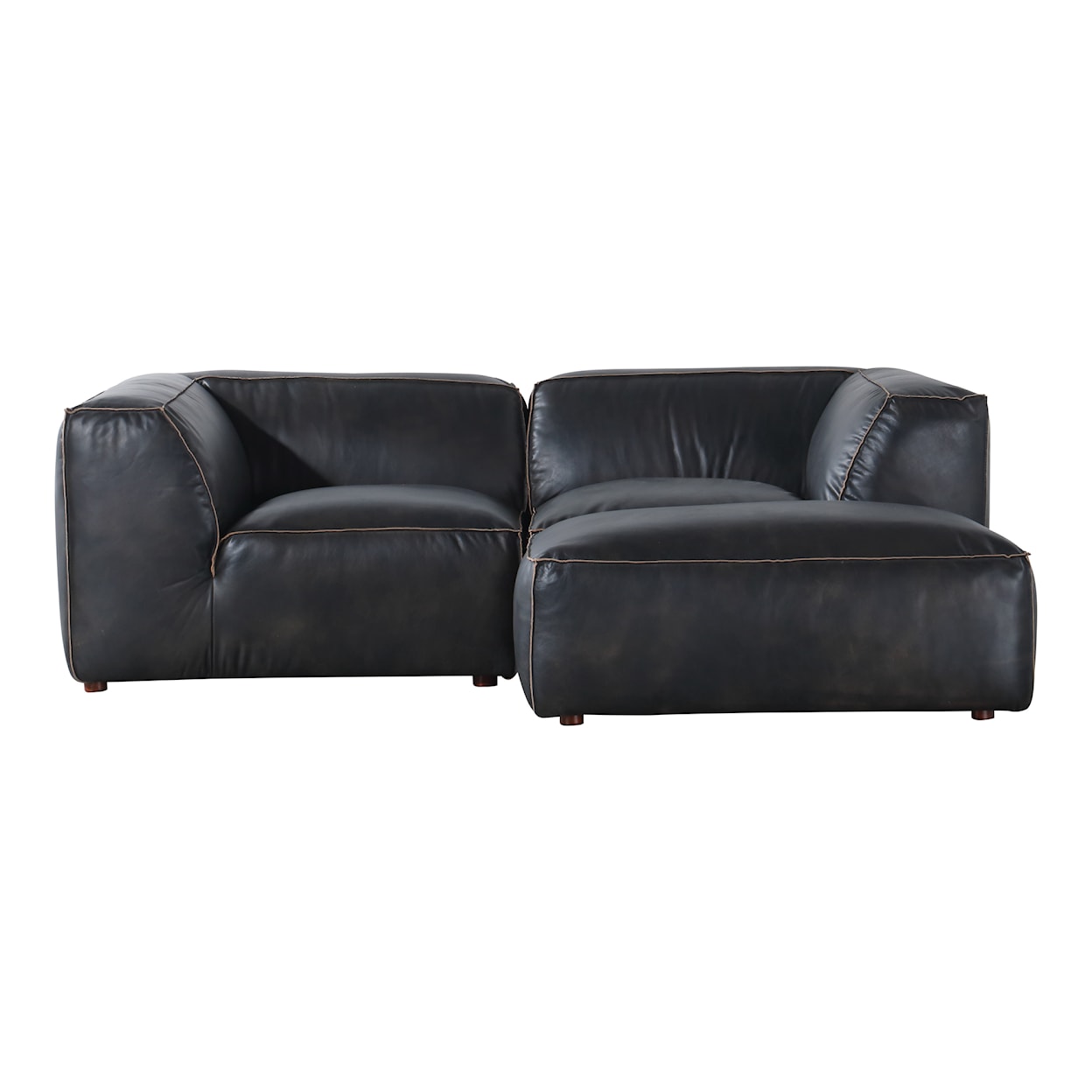 Moe's Home Collection Luxe Luxe Nook Modular Sectional Antique Black