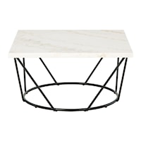 Contemporary Coffee Table with Marble Top