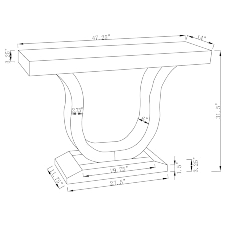 Saanvi U-shaped Console Table