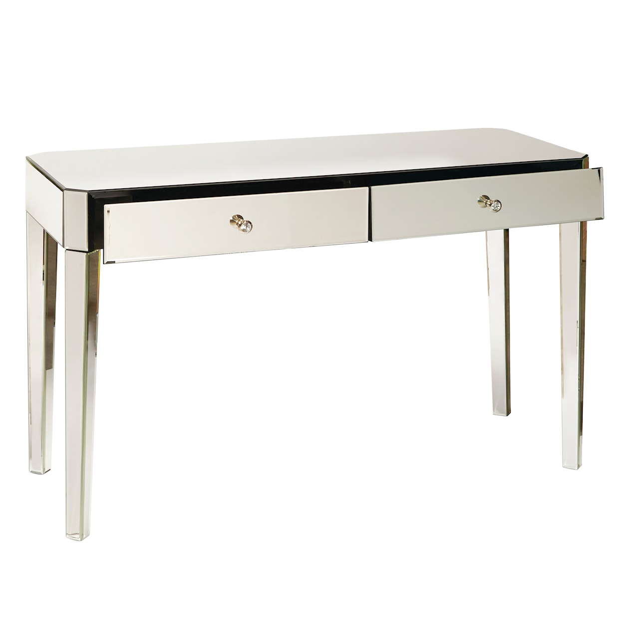 Accentrics Home Accents Mirrored Two Drawer Desk