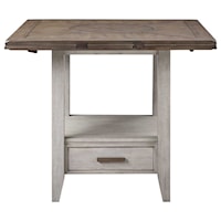 Casual Counter Table with Double Drop Leaf