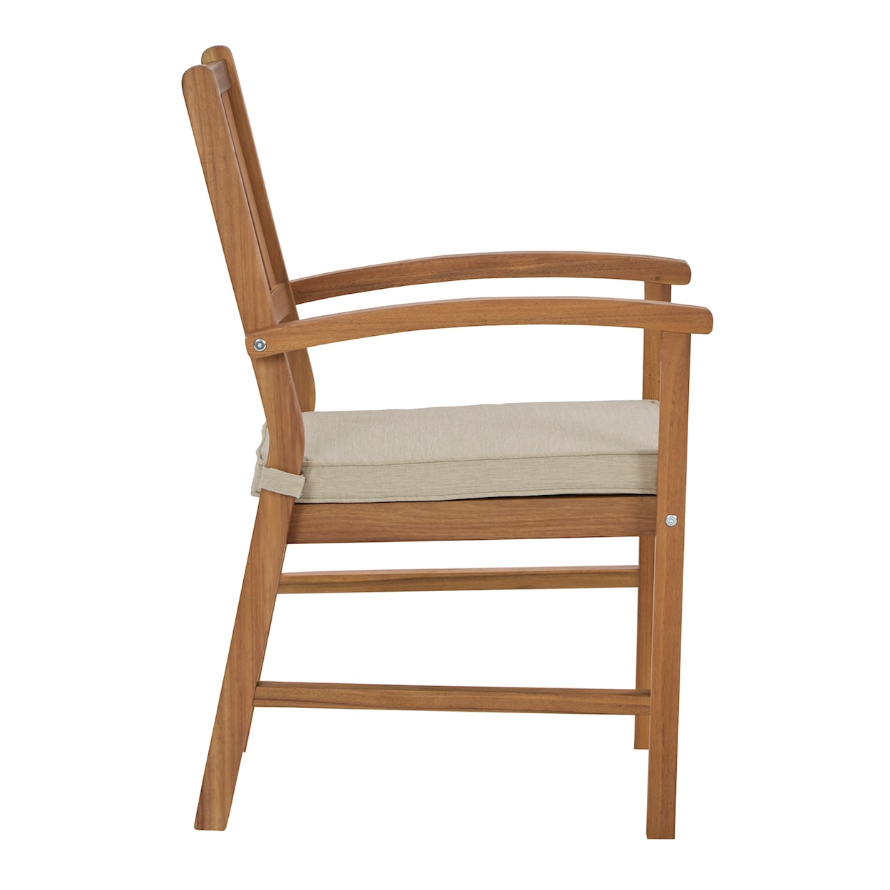 Ashley Furniture Signature Design Janiyah Solid Acacia Wood Outdoor Dining Arm Chair