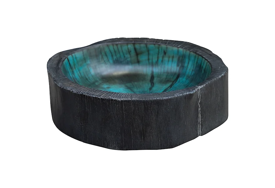 Accessories Kona Modern Wood Bowl by Uttermost at Del Sol Furniture