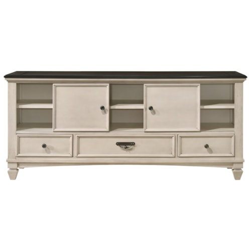 Cottage Style Two-Toned TV Stand