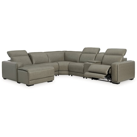 6-Piece Power Reclining Sectional with Chaise