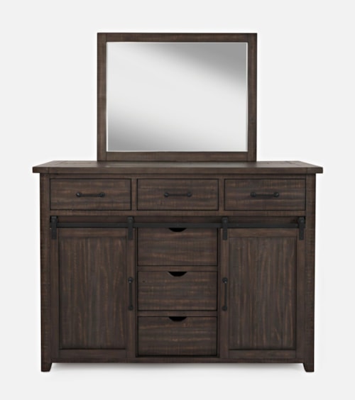 Door Dresser and Mirror Set