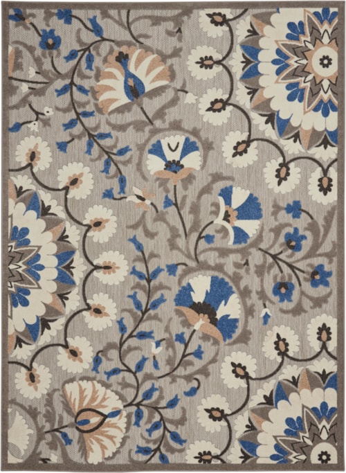 9'6" x 13' Grey/Multi Rectangle Rug