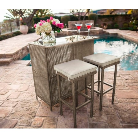 Outdoor Three-Piece Bar Set