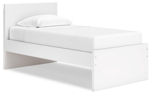 Contemporary Twin Panel Platform Bed