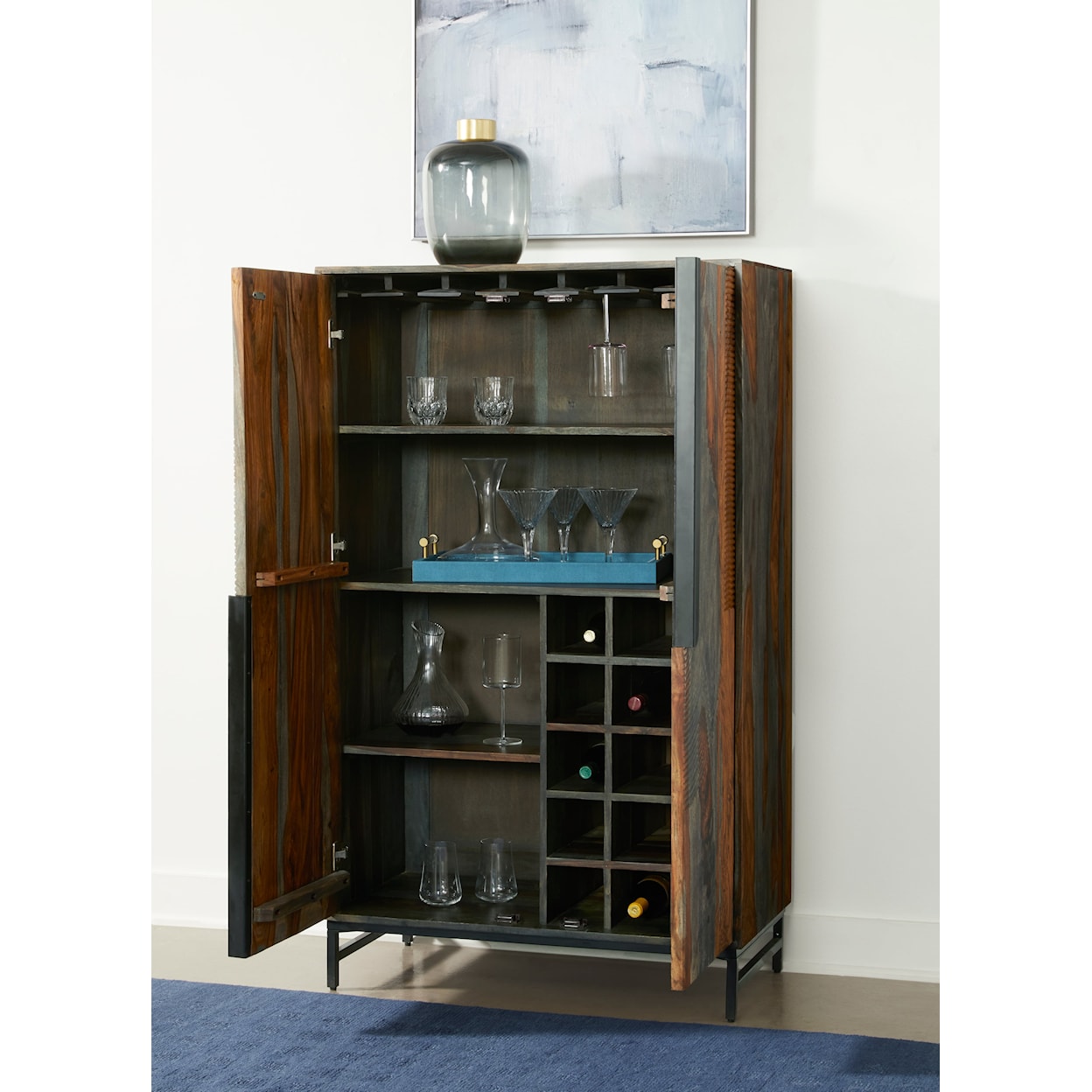 C2C Halifax 2-Door Tall Wine Cabinet