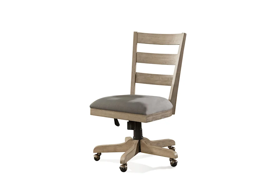 Perspectives Wood Back Upholstered Desk Chair by Riverside Furniture at Z & R Furniture