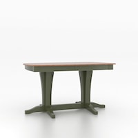 Transitional Customizable Boat Shape Counter Height Table with Pedestal