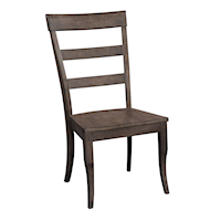 Transitional 2-Count Dining Side Chairs with Ladder Back