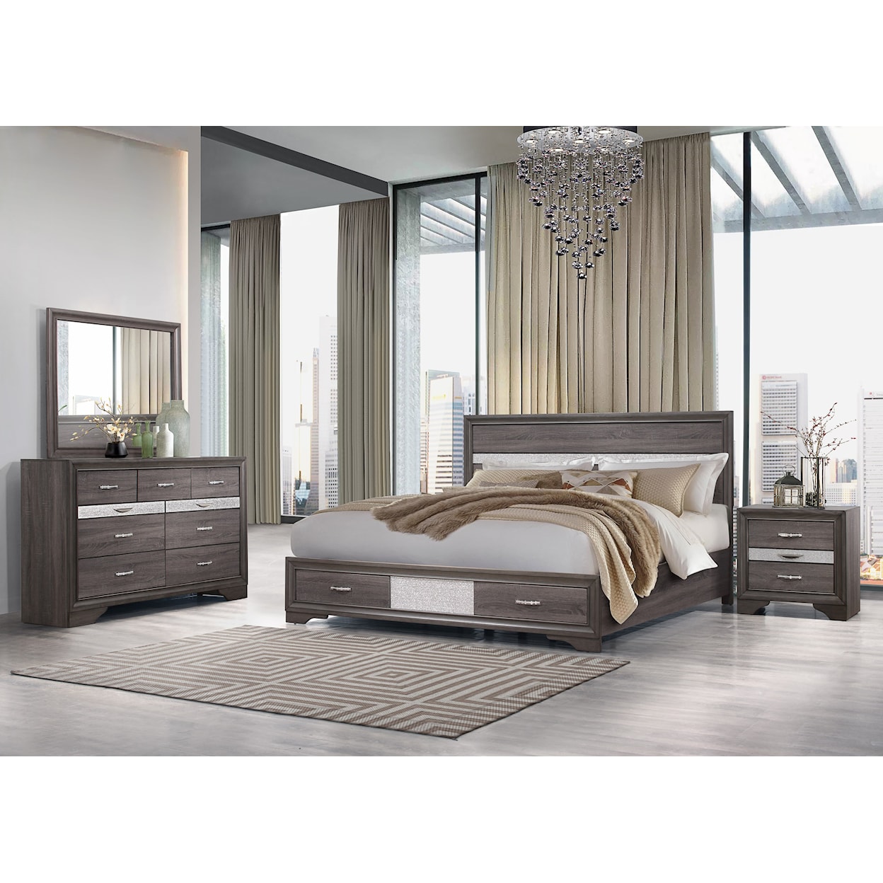 Global Furniture Seville King Bed