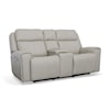 Flexsteel Barnett Power Reclining Loveseat with Console