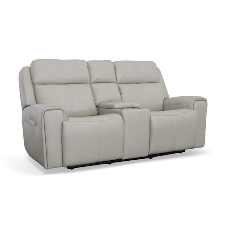 Power Reclining Loveseat with Console