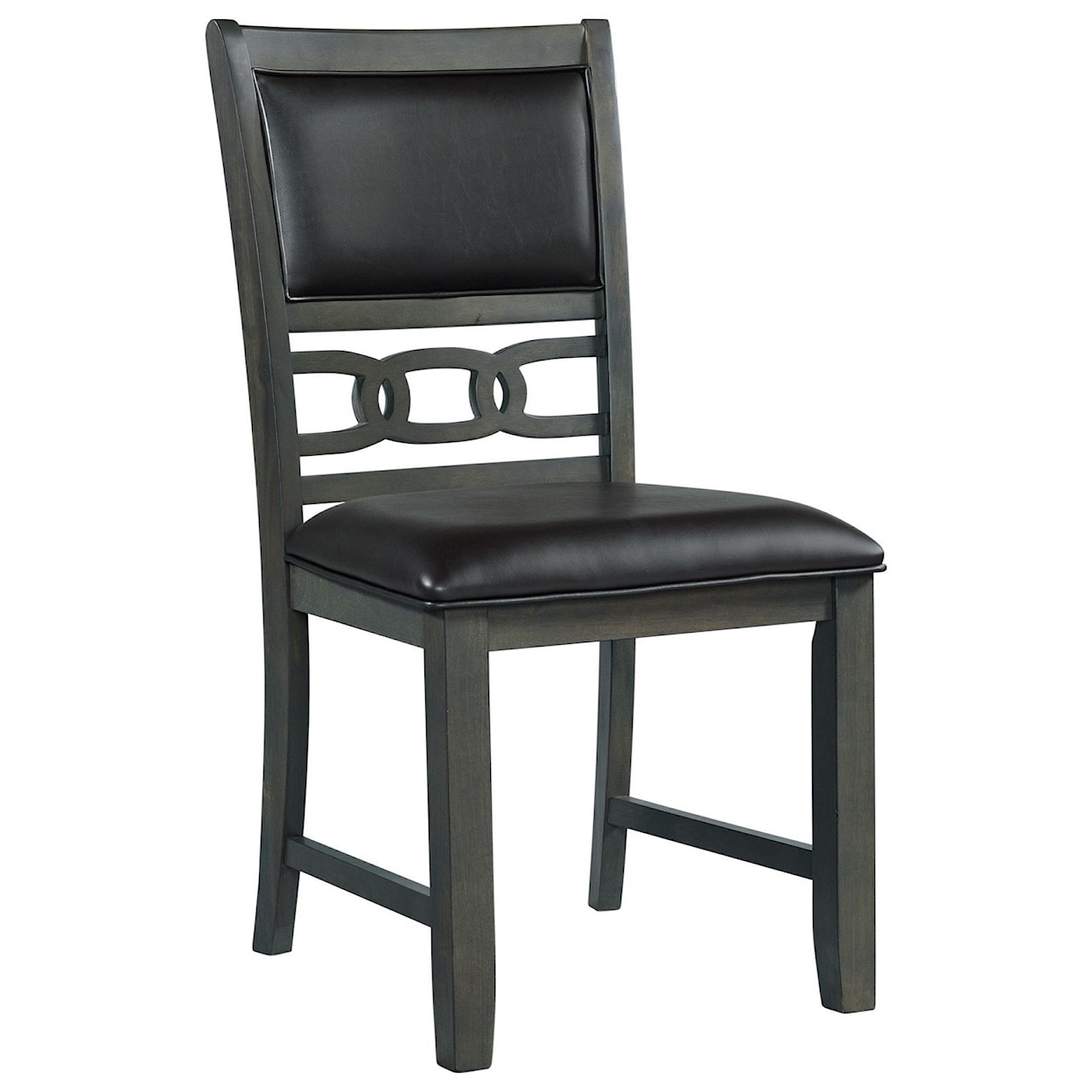 Elements International Amherst Standard Height Faux Leather Side Chair