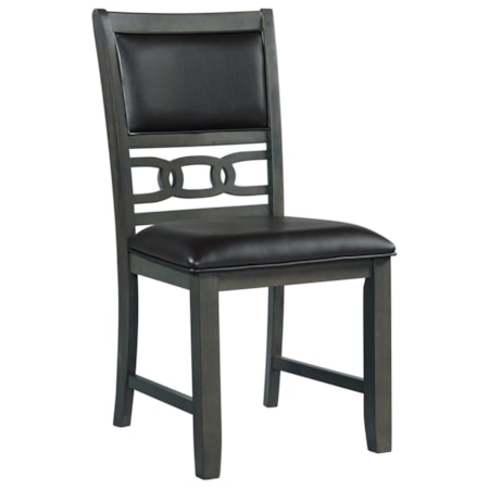 Standard Height Faux Leather Side Chair