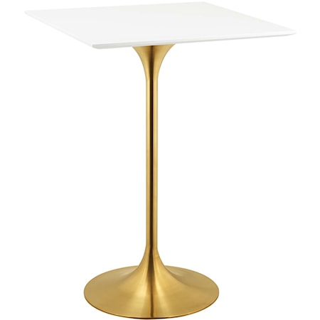 28" Square Top Bar Table