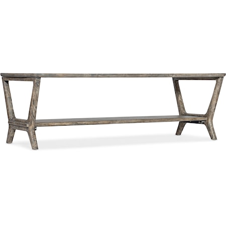 Global Rectangular Cocktail Table with Shelf