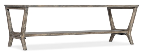 Global Rectangular Cocktail Table with Shelf