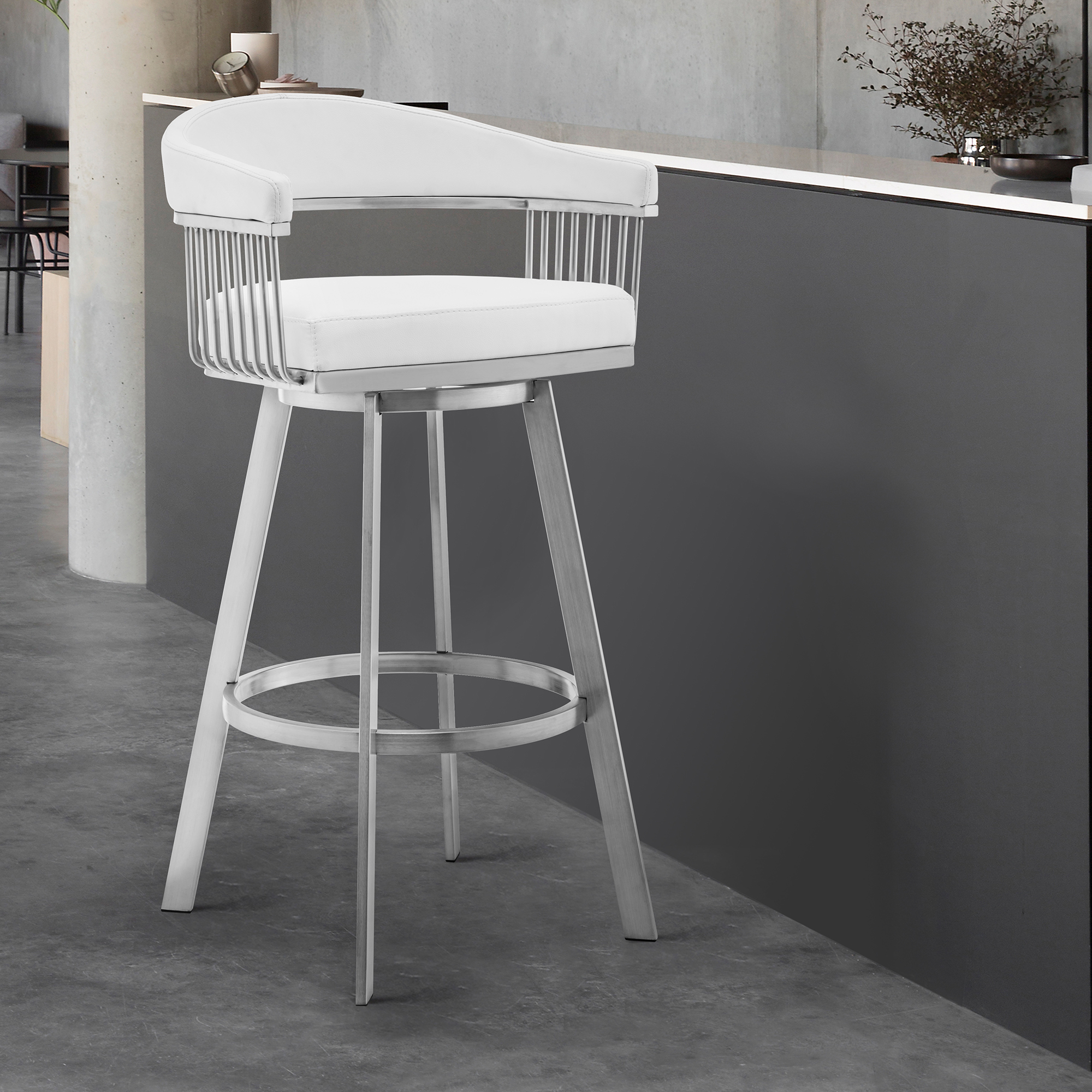 Armen Living Chelsea Counter Height Swivel Barstool