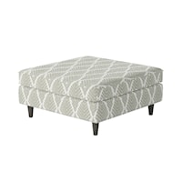 Mid-Century Modern Square Cocktail Ottoman