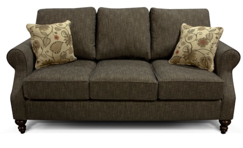 Traditional Sofa with Turned Legs