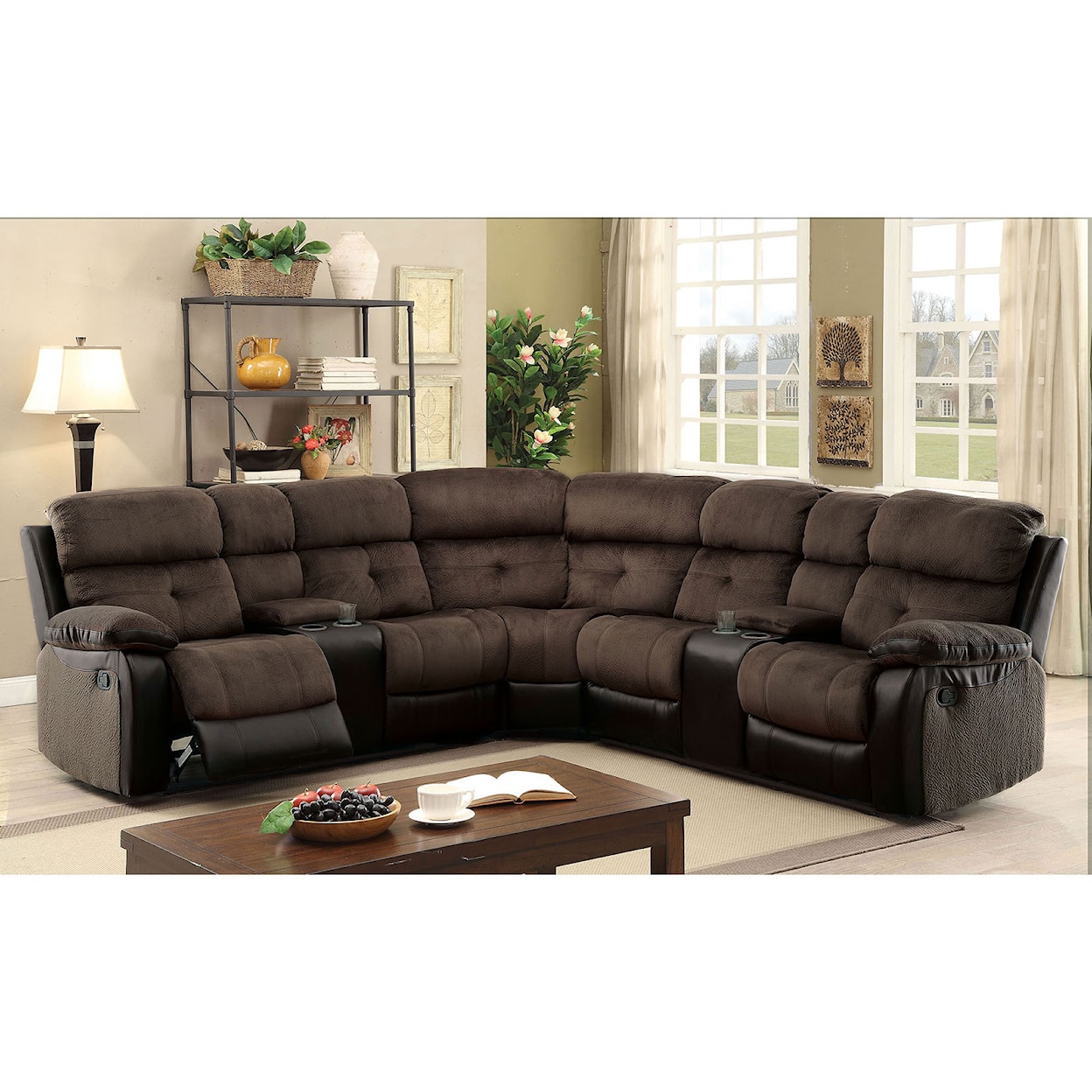 Furniture of America - FOA Hadley Sectional Sofa