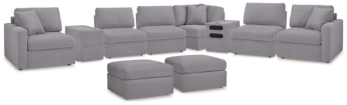 8-Piece Sectional And 2 Ottomans