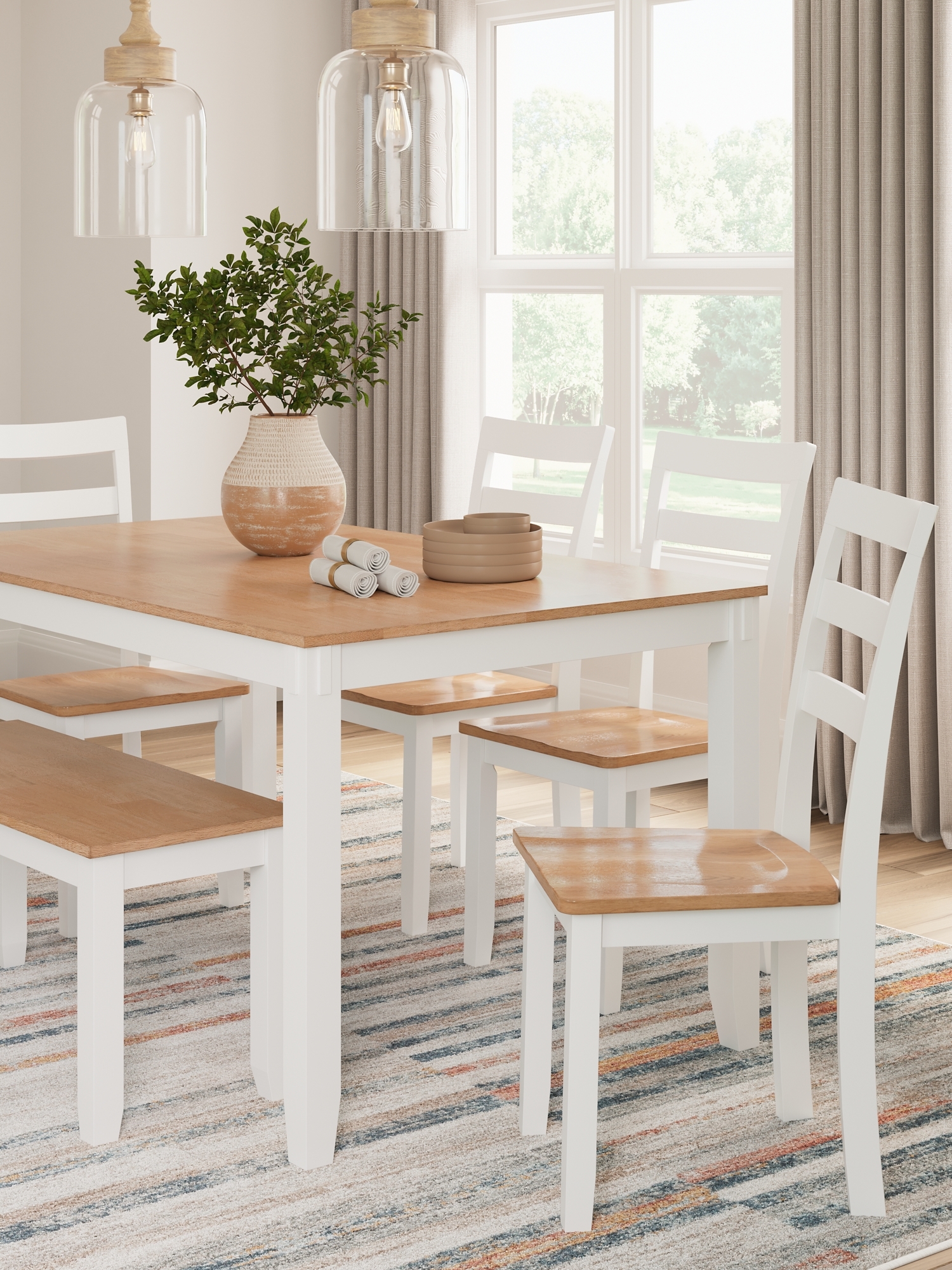 Signature Design by Ashley Gesthaven Dining Room Table Set (Set Of 6)