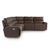 Power 4-Seat Sectional Sofa with Power Headrests & Lumbar