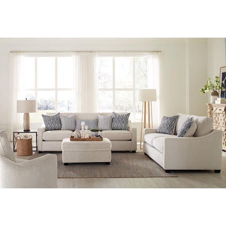 Dakota 3-Piece Transitional Living Room Set - Sand