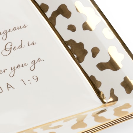 Square Jungle Verse Plate - White