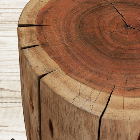 Hardwood Stump Accent Table